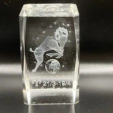Aries the Ram Zodiac Sign Constellation Earth 3D Laser Etched Glass Paperweight