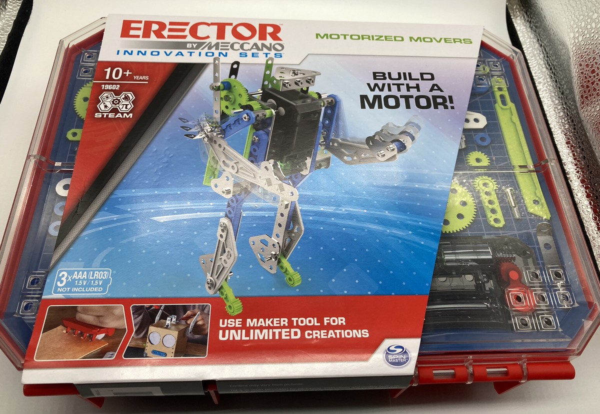 Erector Set STEM Building Kit w/ Animatronics Meccano Motorized Movers