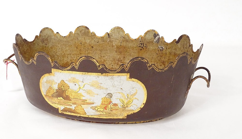 Refrescos Colgador Chapa Pintada Decoración Japón Charles X XIX