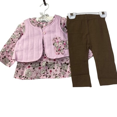 FIRST IMPRESSION BABY GIRL 6-9 MOS  3 PCS SET OUTFIT NWT