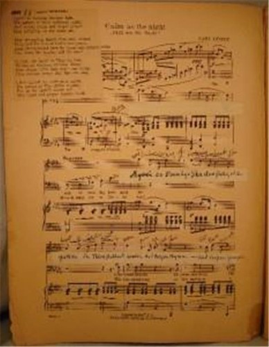 Antique Sheet Music Calm As The NIght 1891 Soprano Tenor Baritone Vocal Score - Picture 4 of 8