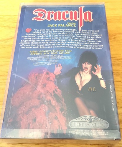 Dracula Elvira Thriller Video 1985 Betamax NOT VHS SEALED W/WATERMARK - Picture 2 of 9
