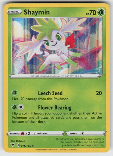 Holo Shaymin 015/185 Rare Vivid Voltage Near Mint