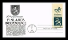 DR JIM STAMPS US COVER FINLAND INDEPENDENCE 50TH ANNIVERSARY MR ZIP FDC ANDERSON
