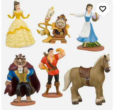 BEAUTY AND THE BEAST FIGURE SET-UNBRANDED- 6 PIECE-PVC-NEXT DAY FREE SHIPPING