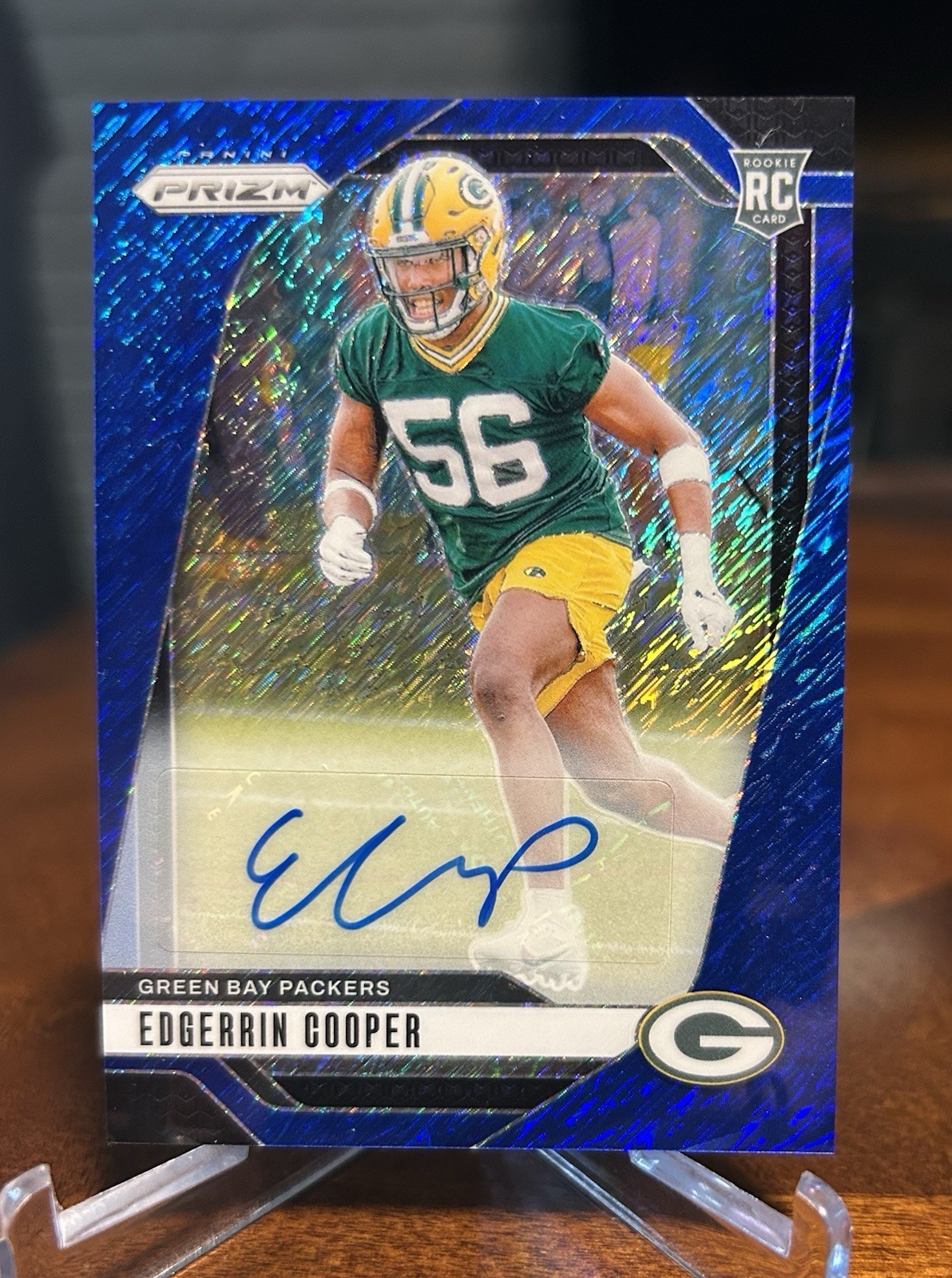 2024 Panini Prizm Edgerrin Cooper Blue Shimmer /25 Auto Rookie Card RC #331 STUD