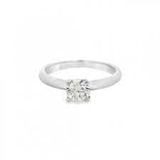 18ct White Gold Diamond Engagement Ring - Size J ½ - 0.53ct