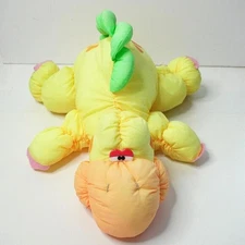 VTG Stuffins Dinosaur Plush Stegosauros 90s Neon Yellow Cute Vintage
