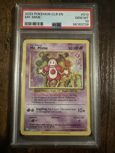 Mr. Mime 013/034 CLB Blastoise Deck Holo PSA 10 Gem Mint (population 354)