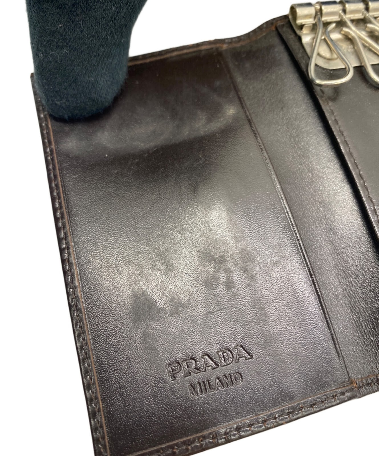 Authentic PRADA Key Case No notation Brown Men  #… - image 5