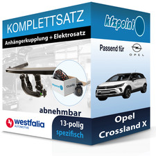 Für Opel Crossland X 17- WESTFALIA Anhängerkupplung abnehmbar + 13polig neu