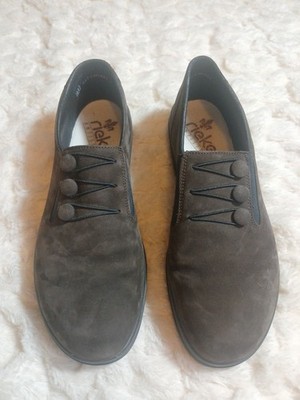 Rieker Antistress Brown Leather Loafers Womens Size 9.5-10 US Slip On Shoes...