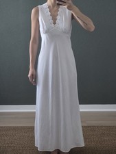 Vintage Christian Dior Lingerie Nightgown, Size 40, White