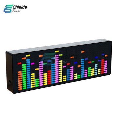 LED Light Music Spectrum Clock Voice Rhythm Car Audio Level Indicator VU Meter