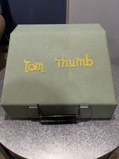 Vintage Tom Thumb 1950’s Youth Manual Typewriter Olive Green Portable Case Steel thumbnail