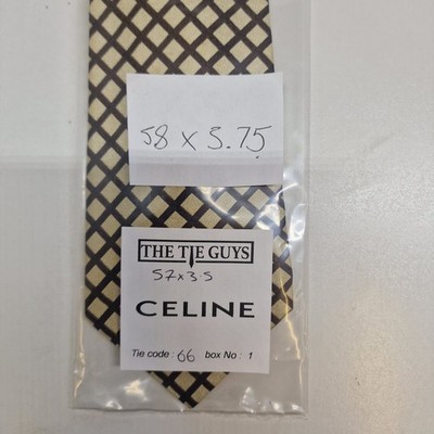 Celine 100% Seide Krawatte - zeitlose Eleganz - klassisches Herren Accessoire