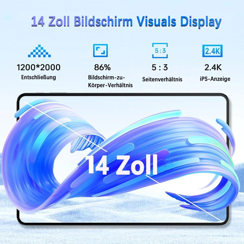 2025New Gaming Tablet Android 16 24GB RAM 256GB 8-Core 8580mAh Tablet Pad PC LTE - Bild 3 von 4