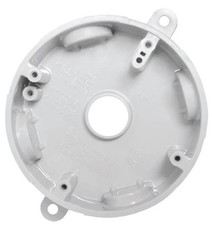 5 Hole Nonmetallic Weatherproof Round Electrical Outlet Box with 3/4" Outlet ...