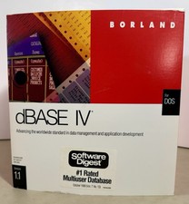 Borland dBASE IV Version 1.1 Computer Software 3.5" 5.25" Floppy DOS Brand New