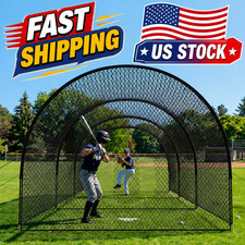 33ft Baseball Batting Cage with Frame and Net Practice Net for Batting Pitching