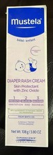 Mustela Diaper Rash Cream 123 Skin Protectant with Zinc Oxide Fragrance Free