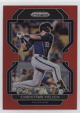 2022 Panini Prizm Red Prizm Christian Yelich #52 0w7