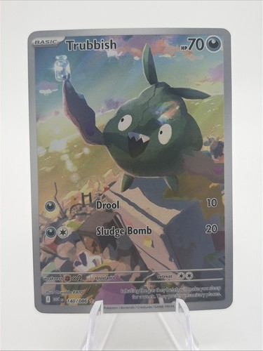 Pokemon Trubbish 140/086 SV: White Flare Holofoil Illustration Rare NM