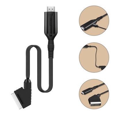 Scart zum Videoadapter Video Audio Upscale Converter 1080P Scart-Kabel
