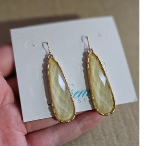 Authentic Premier Designs Matte Gold-Plated Sheer Perfection Drop Earrings #31097
