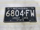 1979 Michigan Great Lake State License Plate 6804-FW — photo 1