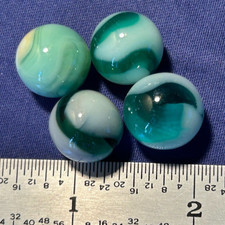 Vintage UV Uranium Marbles Swirl JABO Akro Fluorescent Longwave 365 nm LW READ