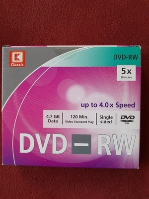 DVD-RW 5x in Slimcase von K Classic neu in OVP 4,7 GB - 120 min