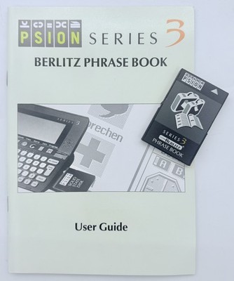 Psion Berlitz Sprachführer SSD für Series 3/3a/3c/3mx & Bedienungsanleitung