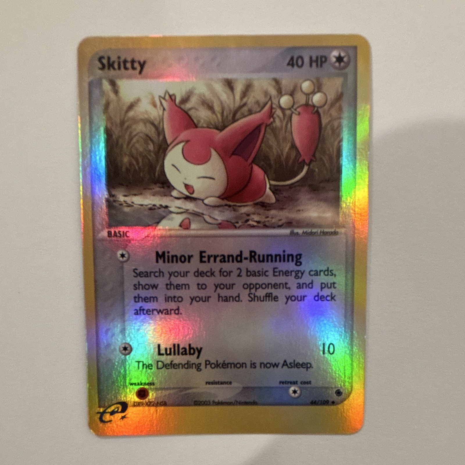 Pokemon TCG Skitty 44/109 Ruby & Sapphire Reverse Holo Uncommon EN NEAR MINT