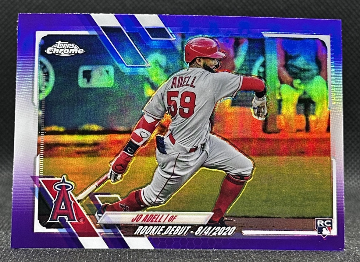2021 Topps Chrome Update Jo Adell Rookie Debut Purple Refractor