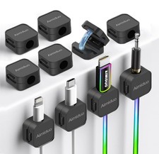 Magnetic Cable Clips Cord Organizer Holder,10-Pack Cable Management Cord Clip...