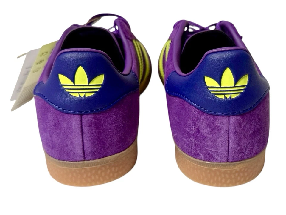 Adidas Gazelle C Talla 3 Púrpura/Amarillo Gamuza Nuevo En Caja Foto 3 de 4