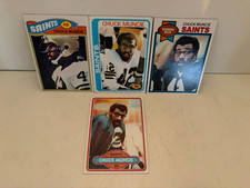 LOT OF 4 CHUCK MUNCIE 1970s Cards Rookie #467 40 137 503 NEW ORLEANS SAINTS EX+