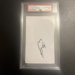 Tampa Bay TB Bucs #81 AB Antonio Brown Signed Autographed Index Card PSA/DNA