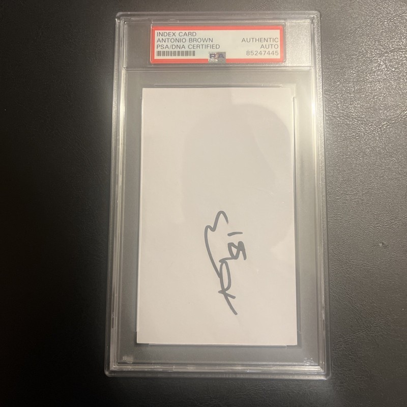 Tampa Bay TB Bucs #81 AB Antonio Brown Signed Autographed Index Card PSA/DNA