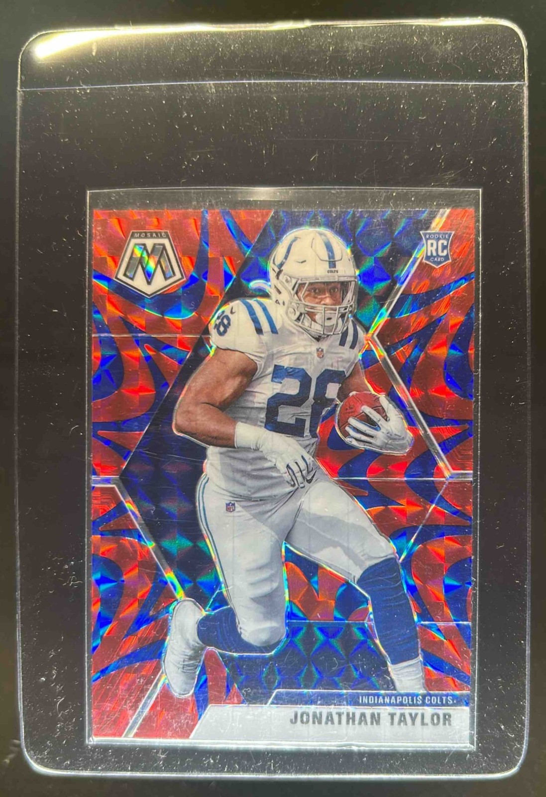 2020 Mosaic Jonathan Taylor RC Prizm Reactive Blue #216 Colts