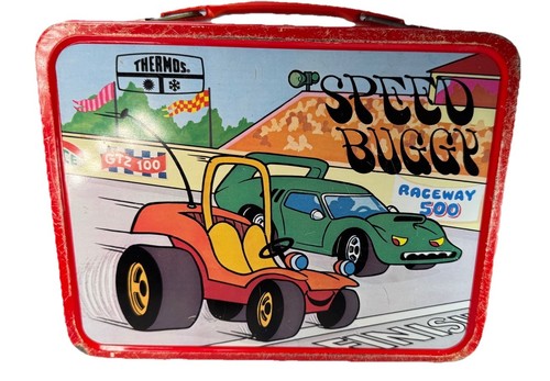 Vintage 1973 Speed Buggy Metal Lunchbox Hanna Barbera Lunch Box / No Thermos - Picture 2 of 13
