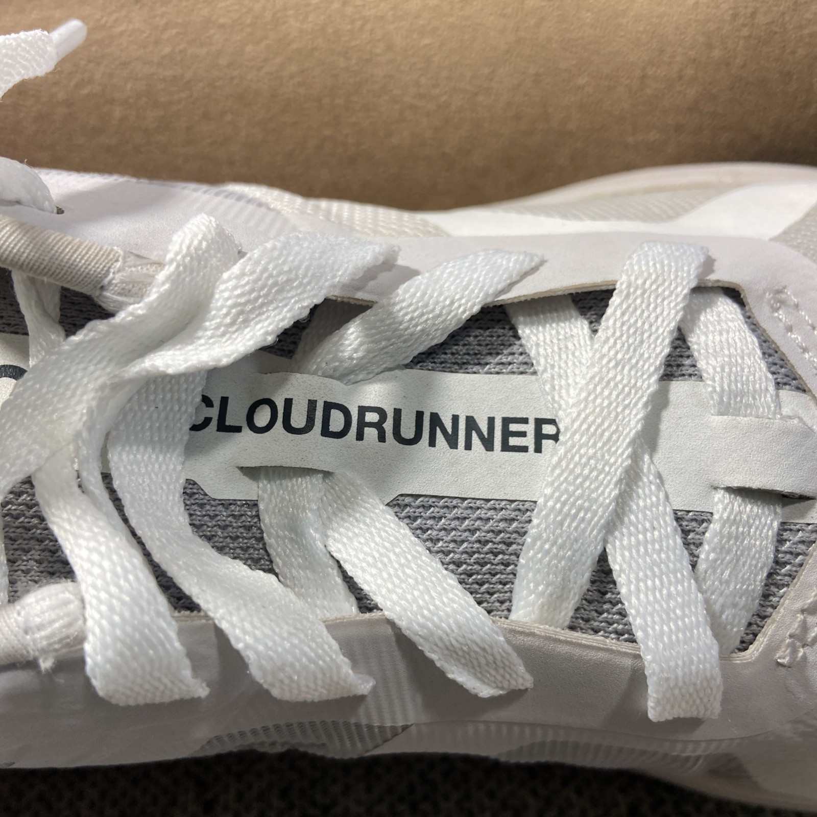 On Cloud Cloudrunner Women’s size 7 White Grey - image 10