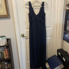 Brides Maid Full Length Dress. Navy Size 10 Perfect Shape