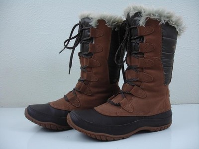 Women's sz 7.5 M The North Face Nuptse Purna II Boots Brown Waterproof Insulated