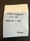 Aceo “Ocean Vejigante” Original miniature painting, 2.5x3.5in signed by Raven  — photo 3
