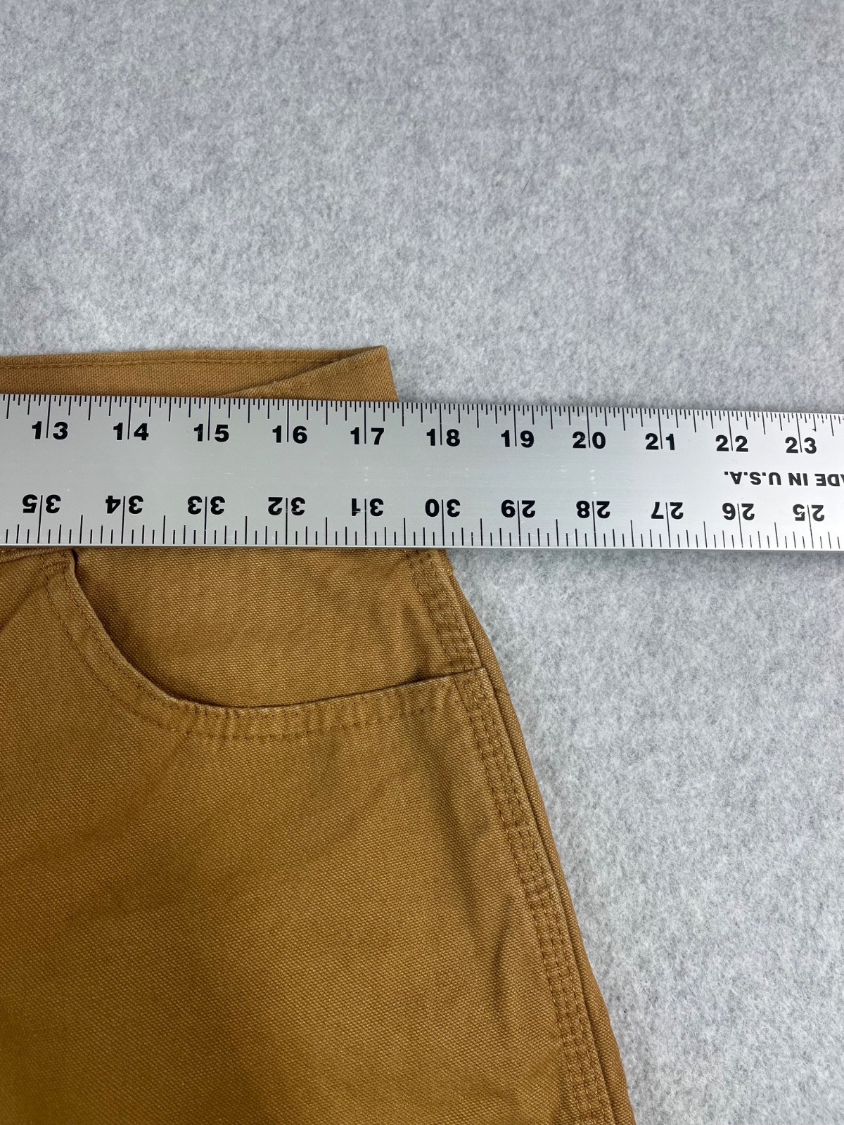 Dickies Carpenter Pants Mens 34x32 Brown Duck Canvas Straight Leg Relaxed Fit image 5