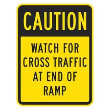 Lyle T1-1377-Eg_12X18 Watch For Cross Traffic Sign, 18 In H, 12 In W, Aluminum,