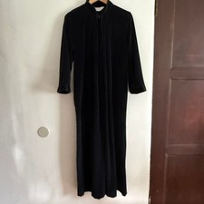 DIAMOND TEA  Black Luxury Plush Velour Velvet Lounger Robe  Small