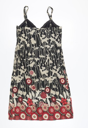 Debenhams Black Floral Slip Dress - Size 10 - Picture 2 of 12